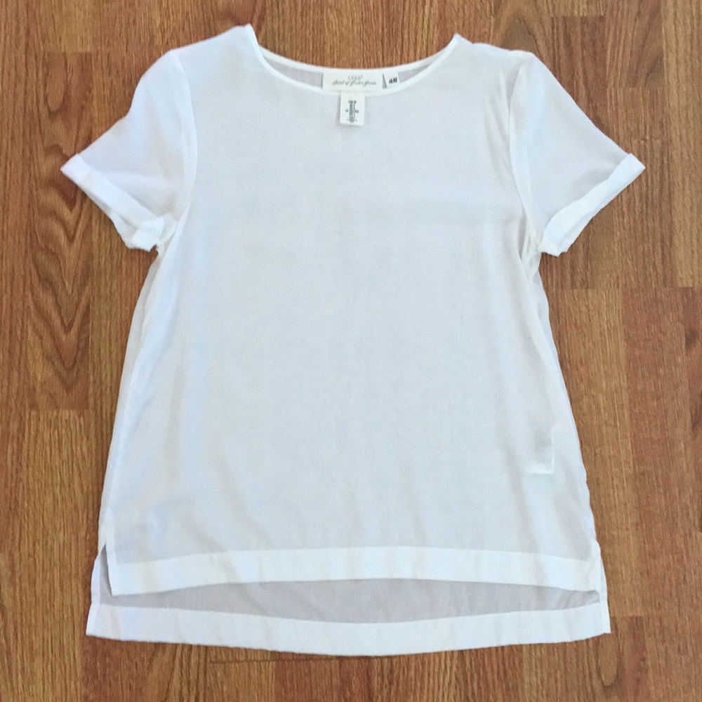 H&M White Short Sleeve Shirt
